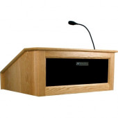 AmpliVox SW3025 - Wireless Victoria Tabletop Lectern with Sound - 12" Height x 26" Width x 22" Depth - Clear Lacquer, Oak - Solid Hardwood SW3025-OK