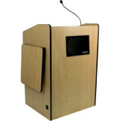 AmpliVox SW3235 -Wireless Multimedia Presentation Podium - 45" Height x 30" Width x 25" Depth - Mahogany SW3235-MH