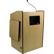 AmpliVox SW3235 -Wireless Multimedia Presentation Podium - 45" Height x 30" Width x 25" Depth - Walnut SW3235-WT