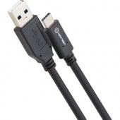 SYBA IO Crest USB Type-C to USB 2.0 Cable - 3.33 ft USB Data Transfer Cable for Notebook, Tablet, MacBook, Chromebook, Smartphone, Computer - First End: 1 x Type A Male USB - Second End: 1 x Type C Male USB - 480 Mbit/s - Black - 1 Pack SY-CAB20197
