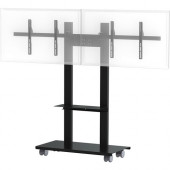 Video Furniture International VFI SYZ80 Mobile Interactive Stand - Up to 70" Screen Support - 250 lb Load Capacity - 68" Height x 44" Width x 22" Depth - Floor - Metal - Black SYZ80-D-B