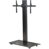 Video Furniture International VFI Economy LCD Monitor Stand (40" - 65" Displays) - Up to 65" Screen Support - 250 lb Load Capacity - 68" Height x 44" Width x 22" Depth - Metal, Steel - Black SYZ84-S-B