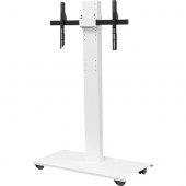 Video Furniture International VFI Economy LCD Monitor Stand (40" - 65" Displays) - Up to 65" Screen Support - 250 lb Load Capacity - 68" Height x 44" Width x 22" Depth - Metal, Steel - White SYZ84-S-W