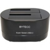 Bytecc T-320 Drive Dock - USB 3.0 Host Interface External - Black - 2 x 2.5"/3.5" Bay T-320