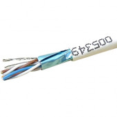 Weltron Cat5E Solid Shielded Riser (CMR) 4 Pair Cable - 1000 ft Category 5e Network Cable for Network Device - Bare Wire - Bare Wire - Shielding T2404L5ESH
