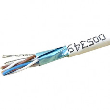 Weltron Cat5E Solid Shielded Riser (CMR) 4 Pair Cable - 1000 ft Category 5e Network Cable for Network Device - Bare Wire - Bare Wire - Shielding T2404L5ESH