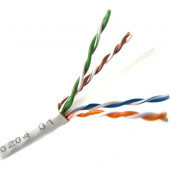 Weltron 1000ft Cat6 UTP 550 MHz Solid PVC CMR Cable - White - 1000 ft Category 6 Network Cable for Network Device - Bare Wire - Bare Wire - White T2404L6