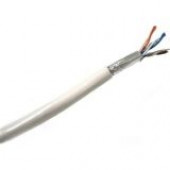 Weltron Cat 6 STP 550 MHz Solid Shielded Plenum CMP Cable - 1000 Feet - 1000 ft Category 6 Network Cable for Network Device - Bare Wire - Bare Wire - Shielding - White T2404L6SHP
