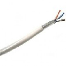 Weltron Cat 6 STP 550 MHz Solid Shielded Plenum CMP Cable - 1000 Feet - 1000 ft Category 6 Network Cable for Network Device - Bare Wire - Bare Wire - Shielding - White T2404L6SHP