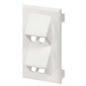 Panduit T70FV4EI 4 Socket Single Gang Faceplate Module - 4 x Total Number of Socket(s) - 1-gang - Electric Ivory - TAA Compliance T70FV4EI