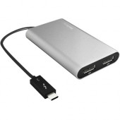 Startech.Com Thunderbolt 3 to Dual DisplayPort Adapter - Thunderbolt to 2x DP Converter - 4K 60Hz - Windows only Compatible - DisplayPort/Thunderbolt 3 for Audio/Video Device, Notebook, Monitor - 5 GB/s - 1 Pack - 1 x Type C Male USB - 2 x DisplayPort Fem