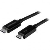 Startech.Com 1m Thunderbolt 3 (20Gbps) USB-C Cable - Thunderbolt, USB, and DisplayPort Compatible - 3.30 ft USB Data Transfer Cable for Docking Station, Portable Hard Drive, Monitor, Chromebook, MacBook - First End: 1 x Type C Male Thunderbolt 3 - Second 