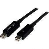 Startech.Com 1m Thunderbolt Cable - M/M - Thunderbolt for MacBook Pro, iMac - 1m - 1 Pack - 1 x Male Thunderbolt - 1 x Male Thunderbolt - Nickel-plated Connectors - Black - RoHS Compliance TBOLTMM1M
