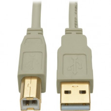 Tripp Lite 10ft USB 2.0 Hi-Speed A/B Cable M/M 28/24 AWG 480 Mbps Beige 10'' - USB for Scanner, Notebook, Printer - 60 MB/s - 10.17 ft - 1 x Type A Male USB - 1 x Type B Male USB - Gold-plated Contacts, Gold Plated - Shielding - Beige U022