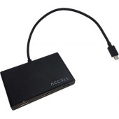 Accell USB-C to 3 HDMI 1.4 Multi-Display (MST) Hub - HDMI/USB A/V Cable for Monitor, Graphics Card, Docking Station, Audio/Video Device, Computer - First End: 1 x USB Type C Male Thunderbolt 3 - Second End: 3 x HDMI Female Digital Audio/Video - 2.70 GB/s 