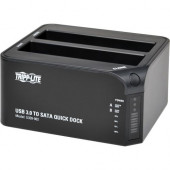 Tripp Lite USB 3.0 SuperSpeed to Dual SATA External Hard Drive Docking Station w/ Cloning 2.5in and 3.5in HDD - for 2.5in or 3.5in HDD - RoHS Compliance U339-002