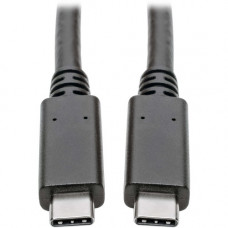 Tripp Lite U420-006 USB Type-C to USB Type-C Cable, M/M, 6 ft. - USB for Smartphone, Hard Drive, Docking Station, Flash Drive, Tablet, MacBook, Wall Charger, Ultrabook, Chromebook - 640 MB/s - 6 ft - 1 x USB Type C Male Thunderbolt 3 - 1 x USB Type C Male