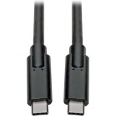 Tripp Lite U420-010 USB Type-C to USB Type-C Cable, M/M, 10 ft. - USB for Smartphone, Hard Drive, Docking Station, Flash Drive, Tablet, MacBook, Wall Charger, Ultrabook, Chromebook - 640 MB/s - 10 ft - 1 x USB Type C Male Thunderbolt 3 - 1 x USB Type C Ma