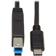 Tripp Lite U422-20N-G2 USB-C 3.1 Gen 2 to USB 3.0 Type-B Cable (M/M), 20 in - 1.67 ft USB-C/USB-B Data Transfer Cable for Printer, Hub, Notebook, MacBook, Chromebook, Ultrabook, Scanner, External Hard Drive, Docking Station, Optical Drive, Peripheral Devi