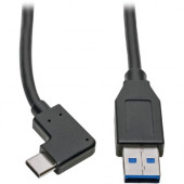 Tripp Lite U428-003-CRA Right-Angle USB-C to USB-A Cable, M/M, 3 ft. - USB for Hard Drive, Workstation, Tablet, Smartphone, Wall Charger, Car Charger, MacBook, Ultrabook, Chromebook, Printer, Scanner, ... - 640 MB/s - 3 ft - 1 x Type A Male USB - 1 x Type