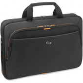 Solo Carrying Case (Briefcase) for 15.6" Notebook - Orange, Black - Polyester Body - Handle, Shoulder Strap - 11.8" Height x 16" Width x 2" Depth - 1 Each UBN101-4