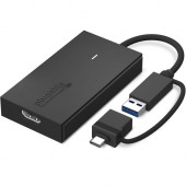 Plugable HDMI/USB/USB-C Audio/Video Adapter - 1 x USB 3.0 Type A - Male, 1 x USB 3.0 Type C - Male - 1 x HDMI Digital Audio/Video - Female - 1920 x 1080 Supported UGA-HDMI-S