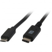 Comprehensive USB 2.0 C Male to Micro B Male Cable 10ft. - USB for Printer, Keyboard, Scanner - 10 ft - 1 x Type C Male - 1 x Type B - Black USB2-CB-10ST