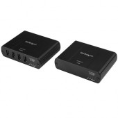 Startech.Com 4 Port USB 2.0 Extender Hub over Cat5e or Cat6 Ethernet Cable - 330ft/100m Metal USB 2.0 Extender Kit - ESD, Powered, 480mbps - USB 2.0 extender kit connects 4 remote USB devices up to 330ft over CAT5e/CAT6 ethernet cable 480Mbps - Industrial