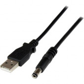 Startech.Com 2m USB to Type N Barrel Cable - USB to 5.5mm 5V DC Power Cable - 5 V DC - Black - 6.56 ft Cord Length - 1 - RoHS Compliance USB2TYPEN2M