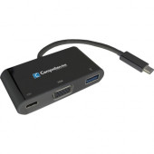 Comprehensive Type-C to VGA + USB3.0 + Power Delivery (PD) adapter - for Notebook - USB Type C - 2 x USB Ports - 1 x USB 3.0 - VGA USB3C-VGAUSB3PD