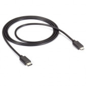Black Box USB 3.1 Cable - Type C Male to USB 2.0 Micro, 1-m (3.2-ft.) - 3.28 ft Micro-USB/USB-C Data Transfer Cable for Tablet, Smartphone - First End: 1 x Type C Male USB - Second End: 1 x 5-pin Type B Male Micro USB - 480 Mbit/s - Black USBC2MICRO-1M