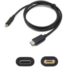AddOn 1m USB 3.1 (C) Male to Micro-USB 2.0 (B) Male Black Adapter Cable - 100% compatible and guaranteed to work USBC2MUSB21MB