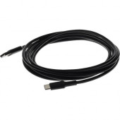 AddOn 3.0m (9.8ft) USB-C Male to USB 2.0 (A) Male Sync and Charge Black Cable - 9.84 ft USB/USB-C Data Transfer Cable for MacBook, Notebook, PC, Mouse, Keyboard, External Hard Drive - First End: 1 x Type A Male USB - Second End: 1 x Type C Male USB - Blac