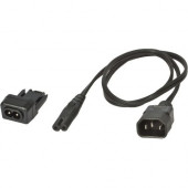 U.S. Robotics USRobotics AC Power Cord C14 to C7 + IEC C8 Adaptor - For Modem USR3453CIEC