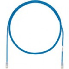 Panduit Category 6 U/UTP Network Cable - 7.87" Category 6 Network Cable - First End: 1 x RJ-45 Male Network - Second End: 1 x RJ-45 Male Network - Patch Cable - 28 AWG - Clear, Blue - 48 UTP28SP8INBU-48