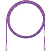Panduit Cat.6 U/UTP Patch Network Cable - 7.87" Category 6 Network Cable for Network Device - First End: 1 x RJ-45 Male Network - Second End: 1 x RJ-45 Male Network - Patch Cable - 28 AWG - Clear, Violet - 48 - TAA Compliance UTP28SP8INVL-48