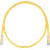 Panduit Cat.6 U/UTP Network Cable - 1 ft Category 6 Network Cable for Network Device - First End: 1 x RJ-45 Male Network - Second End: 1 x RJ-45 Male Network - 1.25 GB/s - Patch Cable - Gold Plated Contact - Clear, Yellow - 1 Pack - TAA Compliance UTPSP1Y