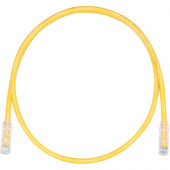 Panduit Cat.6 U/UTP Patch Network Cable - 9 ft Category 6 Network Cable for Network Device, VoIP Device - First End: 1 x RJ-45 Male Network - Second End: 1 x RJ-45 Male Network - 153.60 MB/s - Patch Cable - Yellow, Clear - 1 Pack - TAA Compliance UTPSP9YL