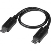 Startech.Com 8in USB OTG Cable - Micro USB to Micro USB - M/M - USB OTG Adapter - 8 inch - 8" USB Data Transfer Cable for Tablet, Smartphone - First End: 1 x Male Micro USB - Second End: 1 x Male Micro USB - Black UUUSBOTG8IN