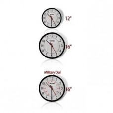 Valcom 12" Round Wireless Clock, Black, Surface - TAA Compliance V-AW12B