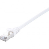 V7 CAT5e Ethernet Shielded STP 03M White - 9.84 ft Category 5e Network Cable for Modem, Router, Hub, Patch Panel, Wallplate, PC, Network Card, Network Device - First End: 1 x RJ-45 Male Network - Second End: 1 x RJ-45 Male Network - Patch Cable - Shieldin