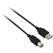 V7 Black USB Cable USB 2.0 A Male to USB 2.0 B Male 5m 16.4ft - 16.40 ft USB Data Transfer Cable for Peripheral Device, Digital Camera, Printer, Scanner, Media Player, External Hard Drive, Flash Drive, Network Adapter - First End: 1 x Type A Male USB - Se
