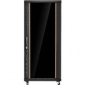 Istarusa Claytek 32U 1000mm Depth Rack-mount Server Cabinet with 2U Drawer - For Server - 32U Rack Height x 19" Rack Width x 32" Rack Depth - Black - SPCC, Glass, SPCC, Aluminum, Steel - 780 lb Dynamic/Rolling Weight Capacity - 1700 lb Static/St