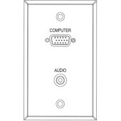 Black Box WP801 Faceplate - 1-gang - Stainless - 1 x Mini-phone Port(s) - 1 x VGA Port(s) WP801