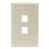Black Box GigaStation2 2 Socket Network Faceplate - 2 x Socket(s) - White - TAA Compliance WPT464