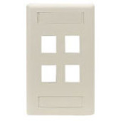 Black Box GigaStation2 4 Socket Network Faceplate - 4 x Socket(s) - Office White WPT474