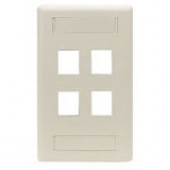 Black Box GigaStation2 4 Socket Network Faceplate - 4 x Socket(s) - White - TAA Compliance WPT476