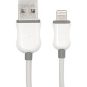Rocstor Premium 6 ft./2 m. White Lightning to USB Charge Sync Cable - 6 ft Lightning/USB Data Transfer Cable - First End: 1 x Type A Male USB - Second End: 1 x Lightning Male Proprietary Connector - MFI - White Y10C258-W1