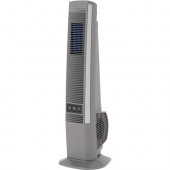 Lasko Outdoor Living Fan - 4 Speed - Weather Resistant, UV Resistant, Space Saving, Quiet, Night Mode, Breeze Mode, Oscillating, Louver Rotation, Grounded Cord, Electronic Control Panel, Carrying Handle, ... - 41.6" Height x 12.8" Width - Plasti