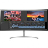 LG Ultrawide 38WK95C-W 37.5" UW-QHD+ Curved Screen LED LCD Monitor - 21:9 - Silver, White - 38" Class - In-plane Switching (IPS) Technology - 3840 x 1600 - 1.07 Billion Colors - FreeSync - 300 Nit - 5 ms - 75 Hz Refresh Rate - HDMI - DisplayPort